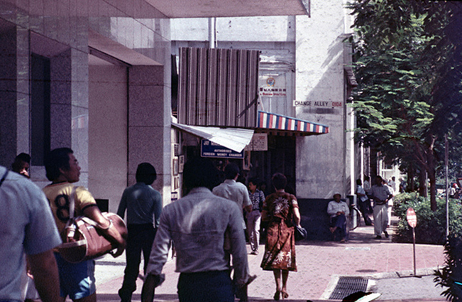 Change Alley in Singapore from the 80s